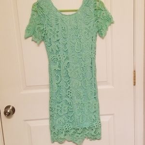 Ezra Mint Green Lace Dress